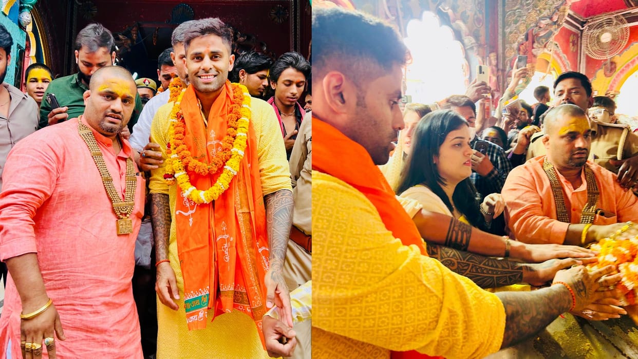 Cricketer Surya Kumar Yadav offered prayer in Ramlala in Ayodya.