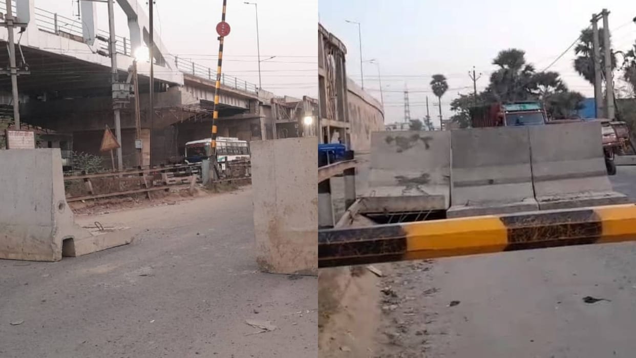 Bihar News Nalanda People opened gate closed by railway demand for construction of underpass
