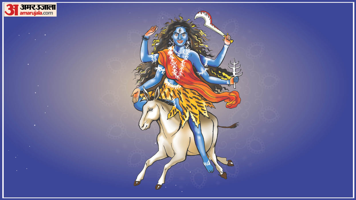 Happy Chaitra Navratri 2025 Day 7 Maa Kalratri Wishes in Hindi Quotes Images To Share On whatsapp