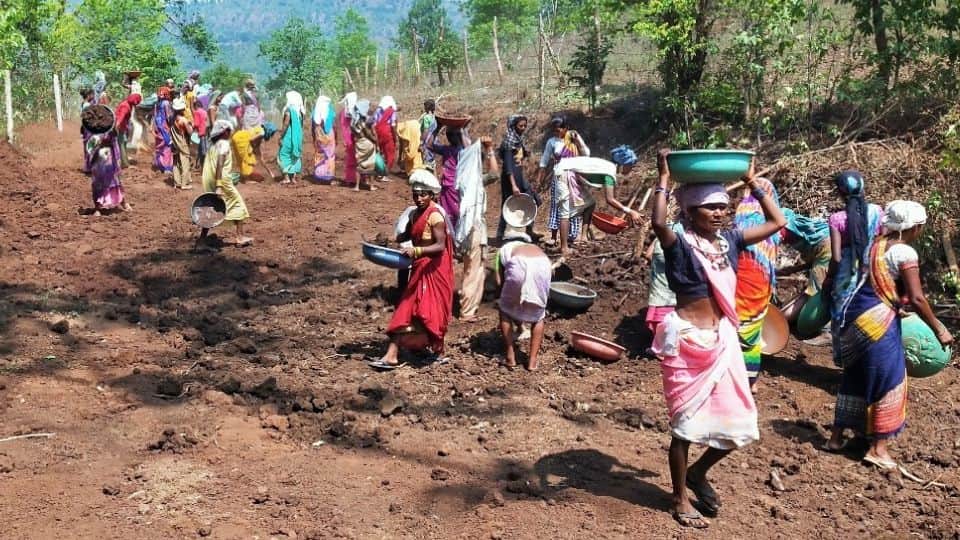 ग्रामीण क्षेत्र में मनरेगा के तहत कार्य जारी