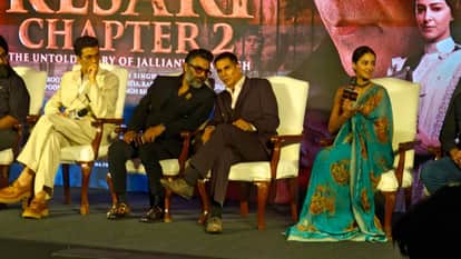 Kesari 2 Trailer Launch Event in delhi akshay kumar r madhavan ananya panday karan johar karan singh tyagi