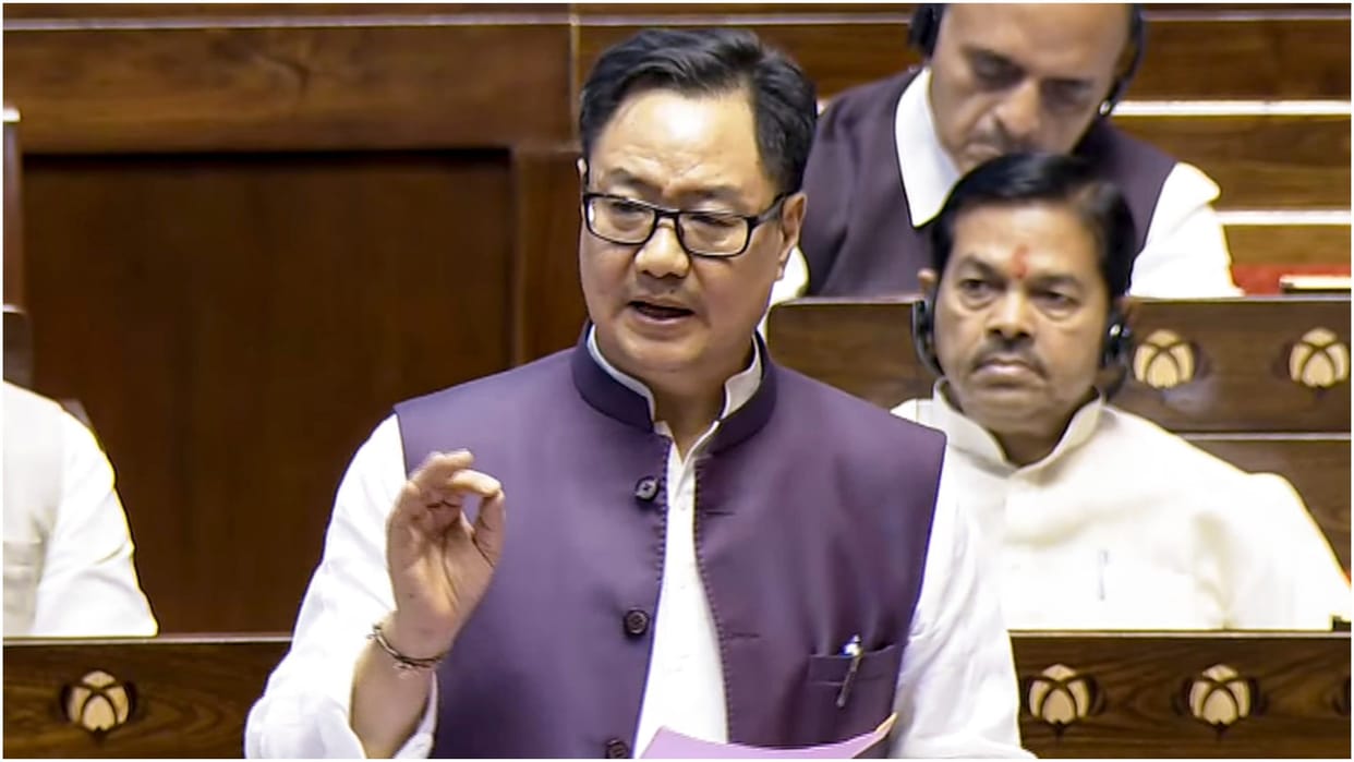 Kiren Rijiju said in Rajya Sabha law is not effective on undisputed Waqf and pending cases can go to court