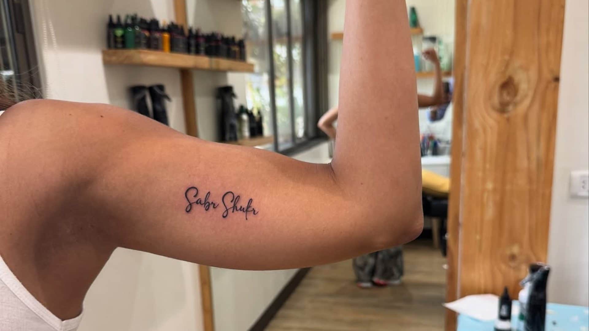 After Breakup with Arjun Kapoor actress Malaika Arora flaunts her new tattoo sabr shukr in social media post