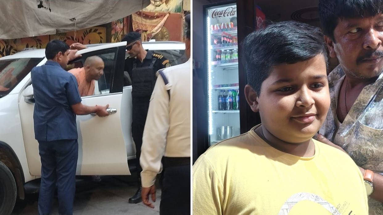 CM Yogi Adityanath asked child in varanasi how is lassi made