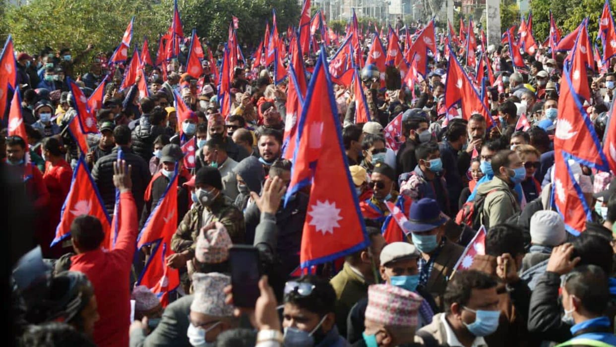 Nepal government bans protests in Kathmandu for two months as pro-monarchy demonstrations continue