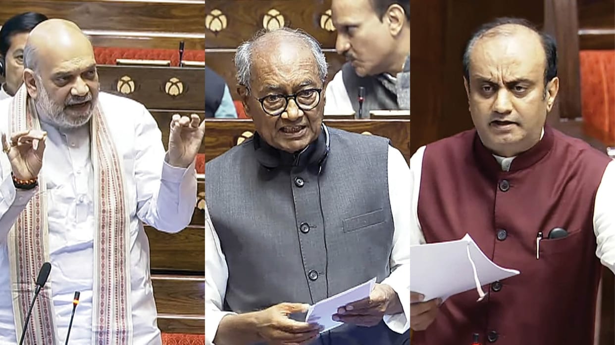 Rajya Sabha: Why did you catch flying arrow? Sudhanshu Trivedi taunts Digvijay Singh Amit Shah also scolds him