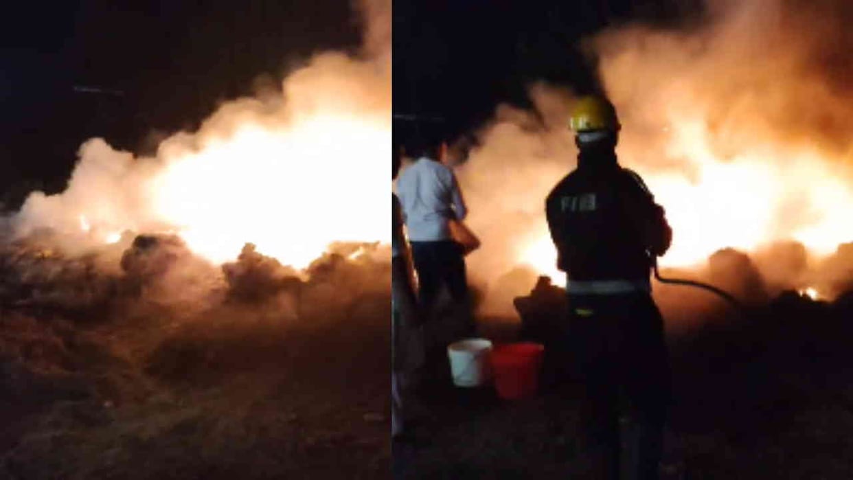 Fire broke out in a garbage dump near a hotel and a residential area Roorkee Uttarakhand news