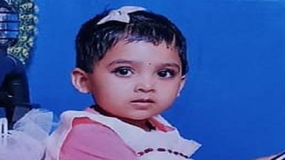 A four-year-old girl died while getting off the school bus in gadarpur