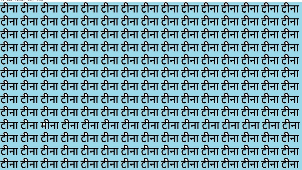Brain Teaser Game Can You Find Hidden Meena Among Teena Look At This Optical Illusion Image