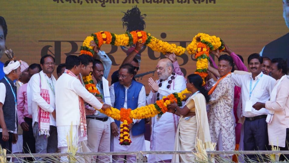 Union Home Minister Amit Shah and CM Sai arrived in Jagdalpur