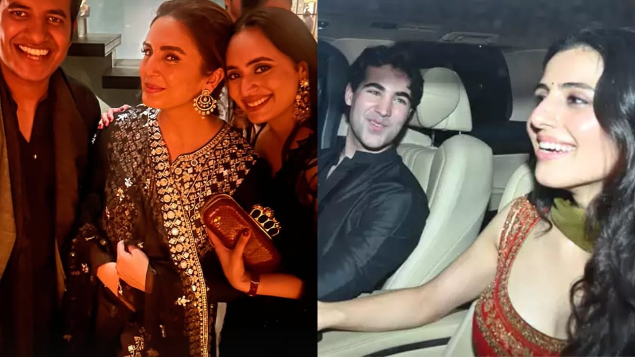 Varun Dhawan Farah Khan sussanne attend Huma Qureshi Eid Party Akshay Kumar son Aarav Comes With Mystery Girl