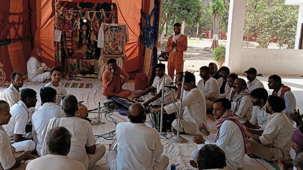 Worship of Mother Bhagwati in Central Jail Ramdhuni Hari Kirtan organized