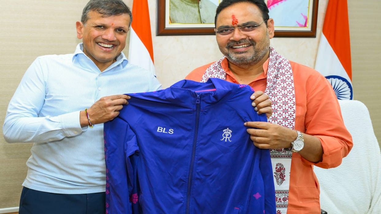 IPL 2025 Golden ticket presented to CM Bhajanlal Sharma by Rajasthan Royals booking facility started