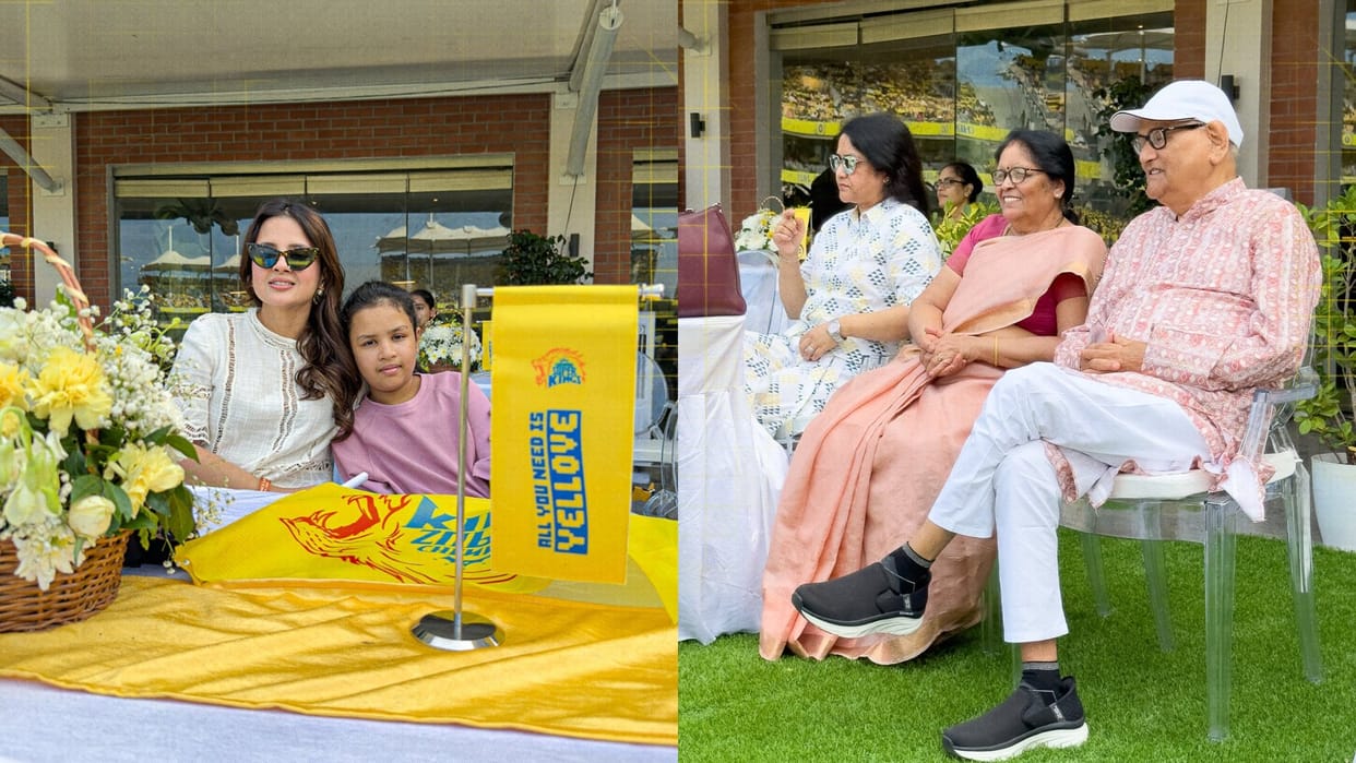 IPL 2025 CSK vs DC WilL Dhoni retire from IPL Parents came to see Thala play for first time picture goes viral