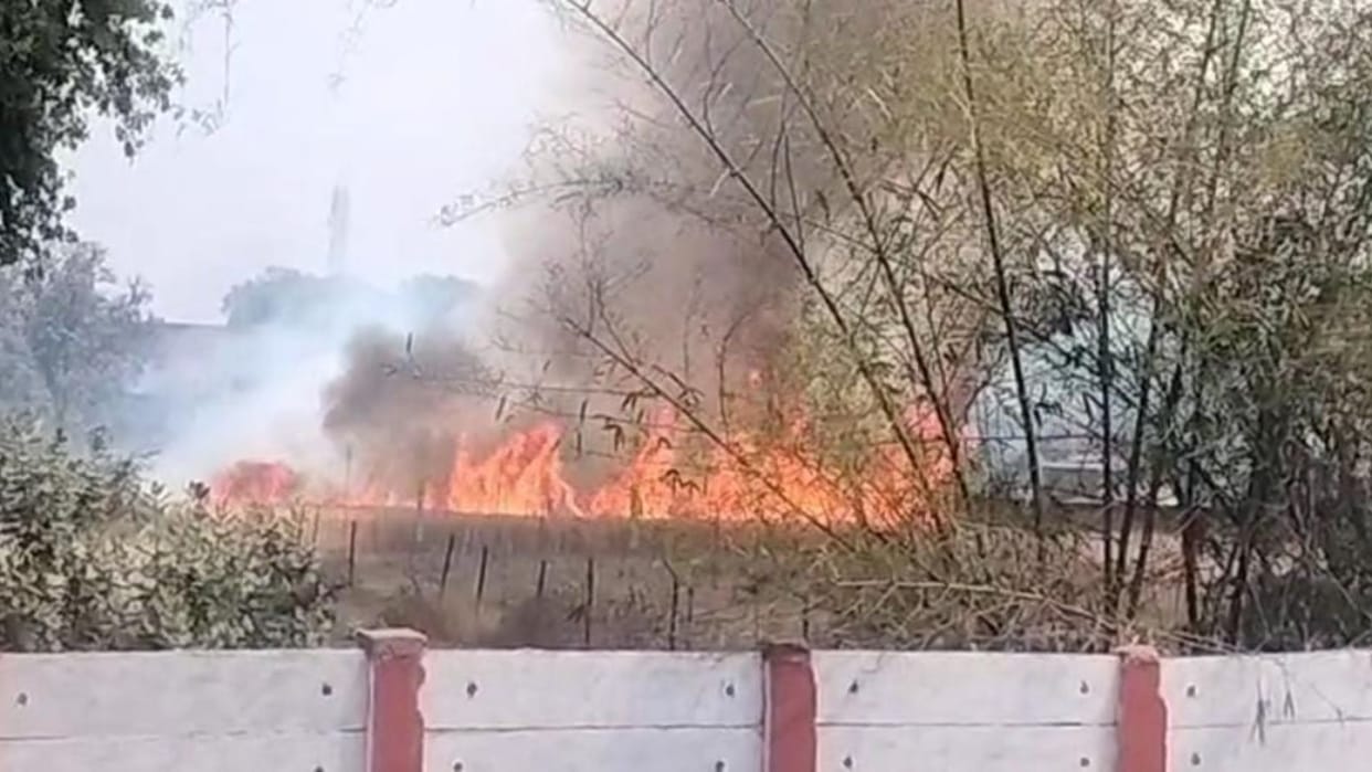 Wheat crop burnt under suspicious circumstances
