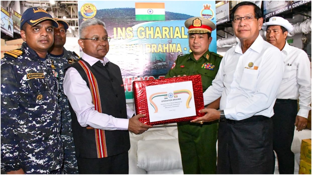 India again extended a helping hand to Myanmar, sent 31 tonnes of aid to the army hospital