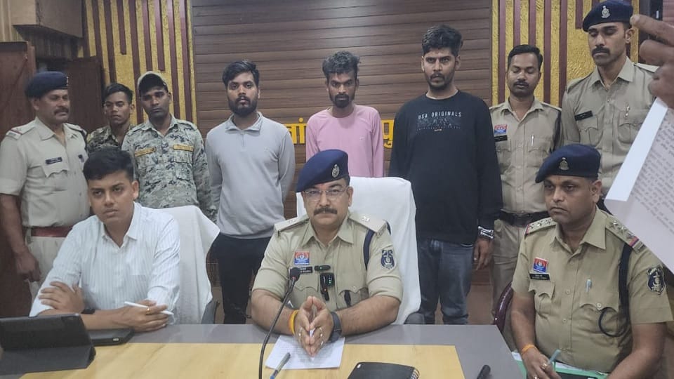 Police arrested three accused in the case of illegal liquor smuggling