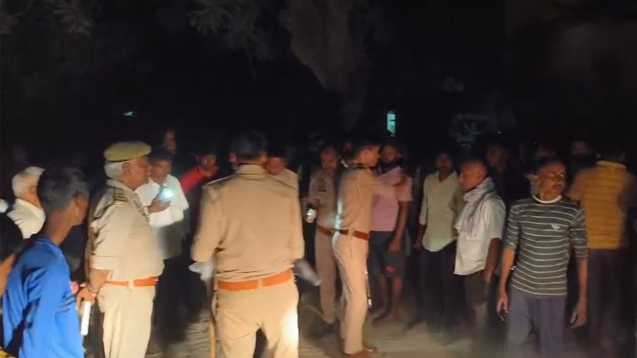 The body of a sadhu was found hanging from a noose on a mango tree