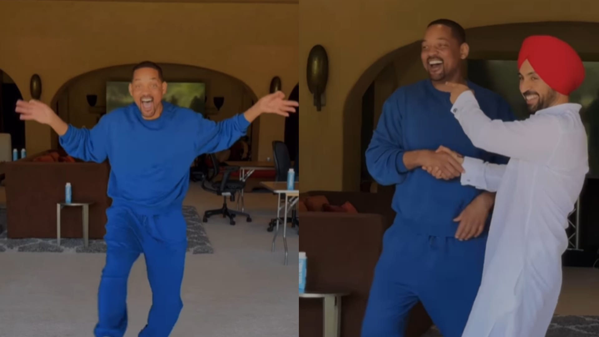 Will Smith Joins Diljit Dosanjh for Bhangra on Punjabi Dhol Beats Video Surfaced on Internet
