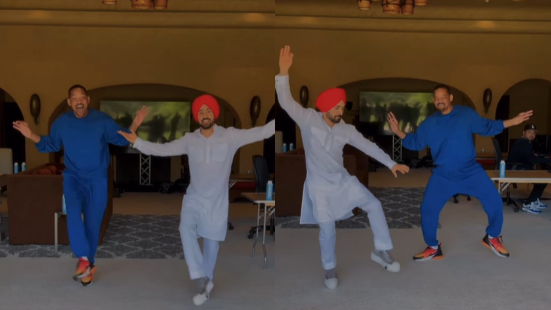 Will Smith Joins Diljit Dosanjh for Bhangra on Punjabi Dhol Beats Video Surfaced on Internet