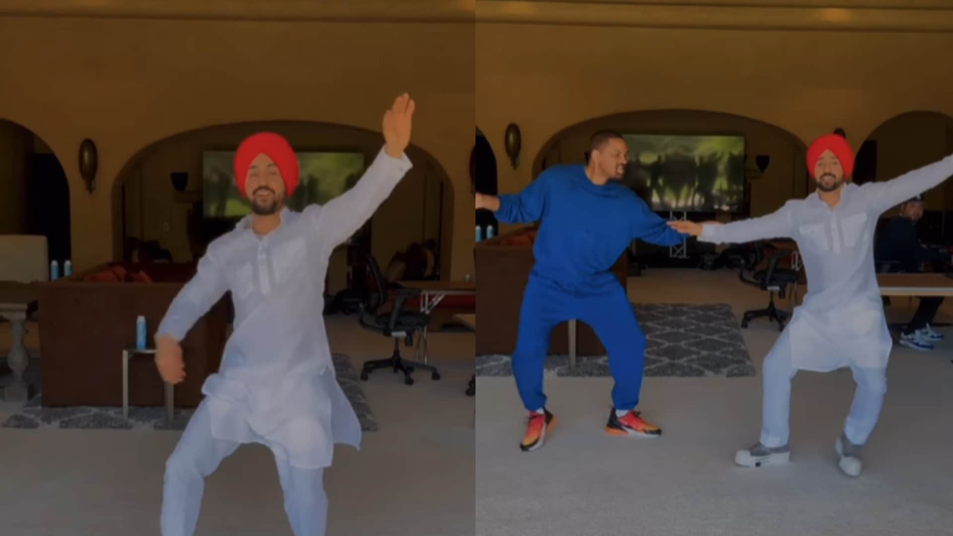 Will Smith Joins Diljit Dosanjh for Bhangra on Punjabi Dhol Beats Video Surfaced on Internet