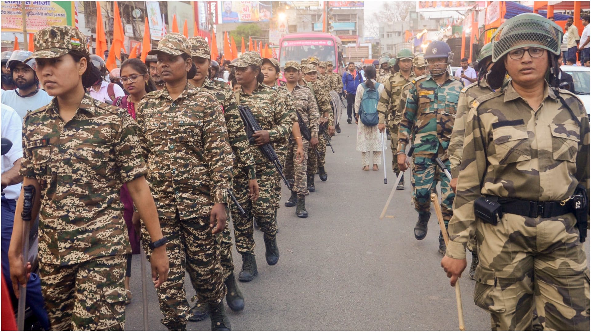 पश्चिम बंगाल में सुरक्षा के कड़े इंतजाम