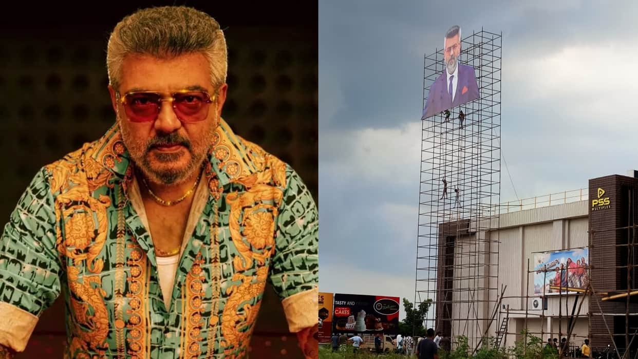 Good Bad Ugly actor Ajit Kumar 250-Foot Banner Collapses Fans Escape Narrowly Video Goes Viral