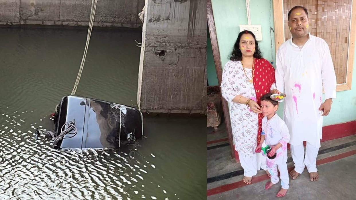 Bihar News: Four members of a family killed in a road accident in Gaya, Scorpio drowns in canal