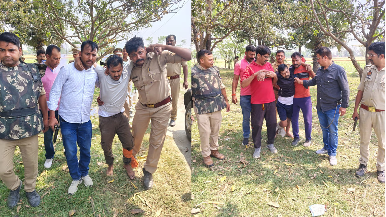 Encounter between police and animal smugglers in Kushinagar, two smugglers injured