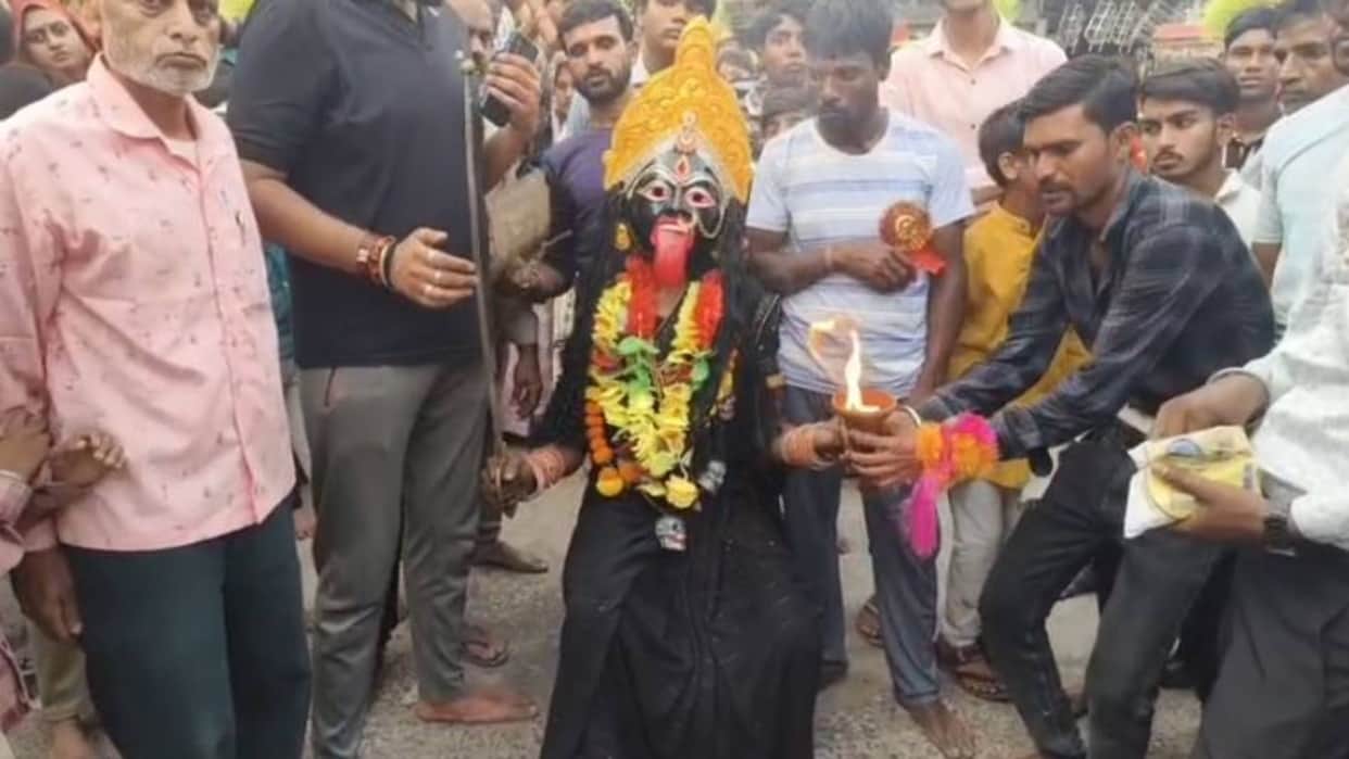 MP News Faith or superstition In Raisen iron trident is pierced in cheek you will be surprised to see it
