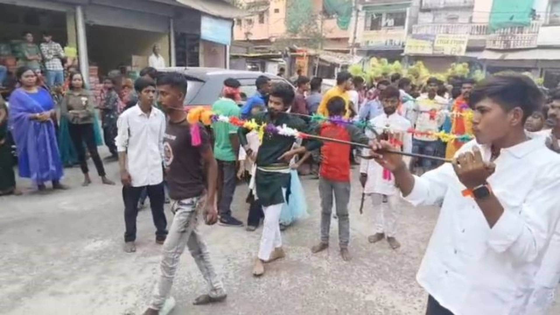 MP News Faith or superstition In Raisen iron trident is pierced in cheek you will be surprised to see it