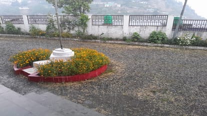 Hail fell along with rain in Nainital
