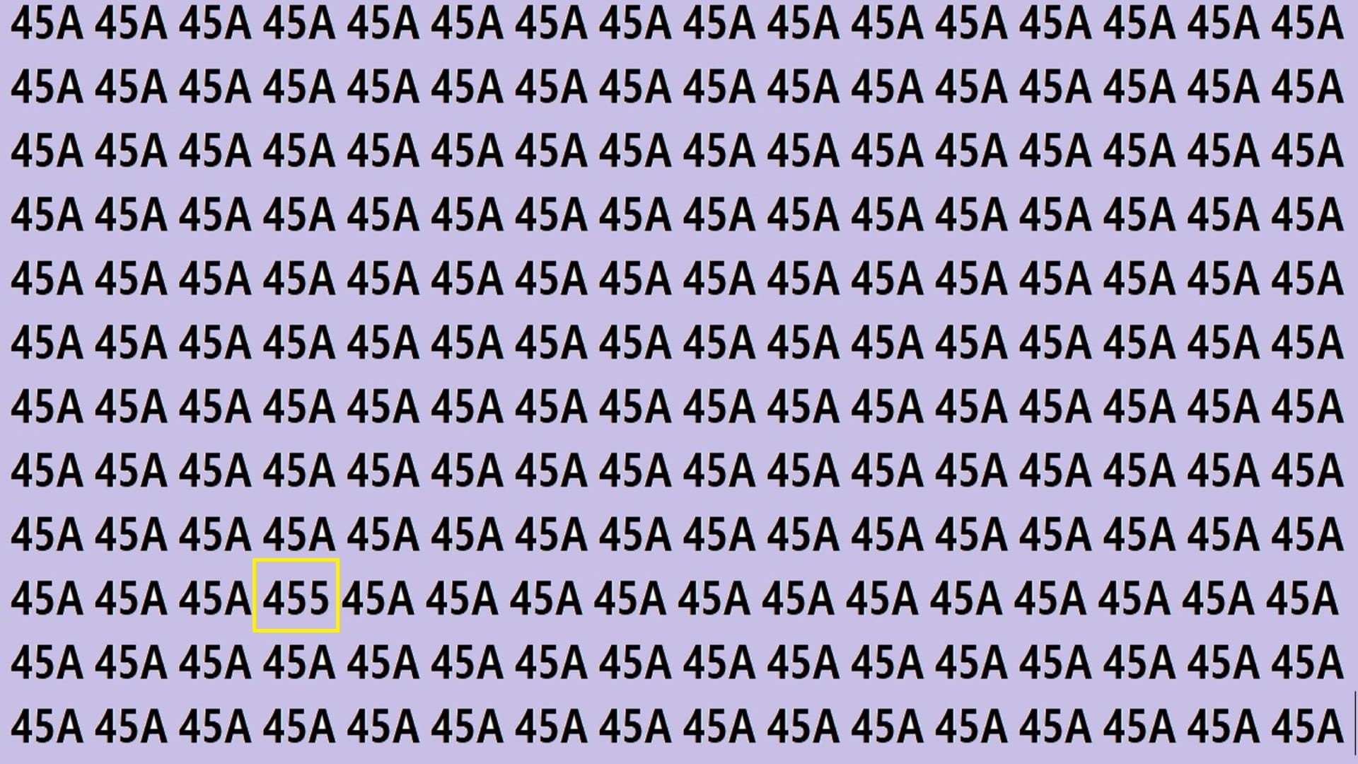 Optical Illusion Iq Test Brain Test If You Have Hawk Eyes then Find 455 in 15 Seconds