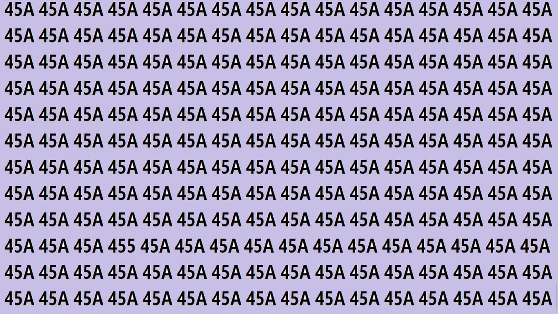 Optical Illusion Iq Test Brain Test If You Have Hawk Eyes then Find 455 in 15 Seconds