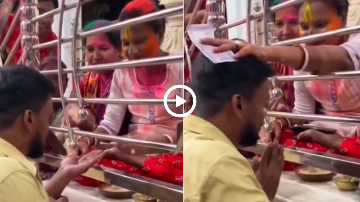 After getting a tilak installed in the temple man give fake hundred Rupee in hindi