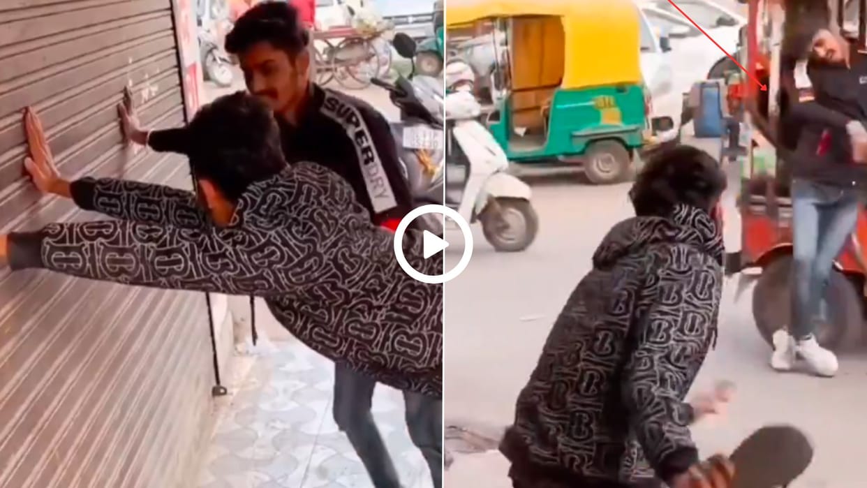young man was pranking a man the next moment something happened karma video viral