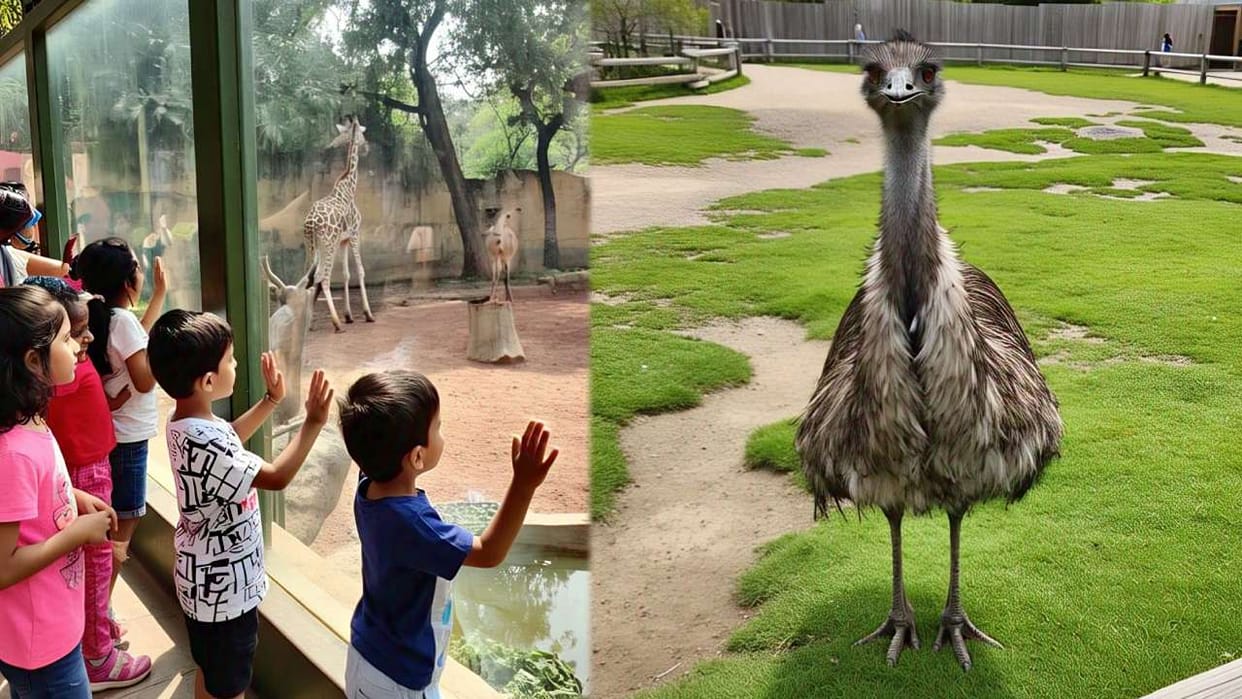 Australian Emu gave birth to two babies in Delhi Zoo After 7 years