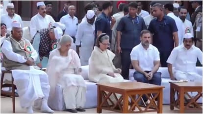 Amit Malviya Video: Sonia Rahul Gandhi sat on sofa separate chair was placed on side for Mallikarjun Kharge