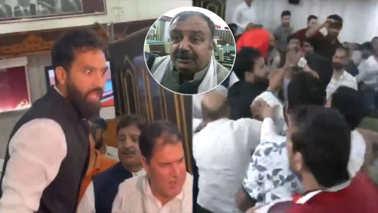 AAP MLA Mehraj Malik had a heated argument with PDP MLA