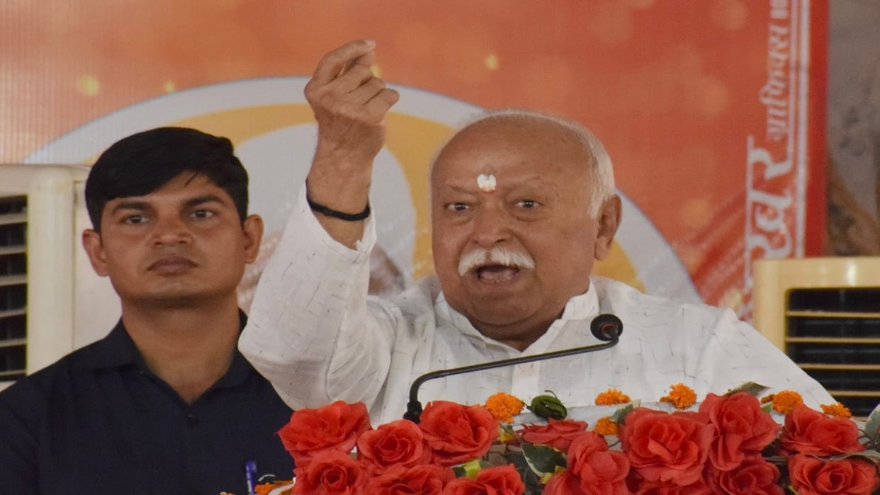 RSS chief Mohan Bhagwat says independence achieved not due to one person but collective efforts