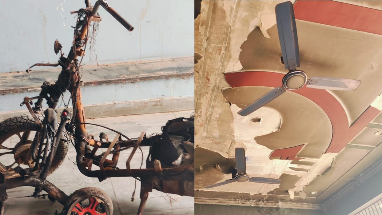 Explosion in scooty during charging  in Ayodhya.