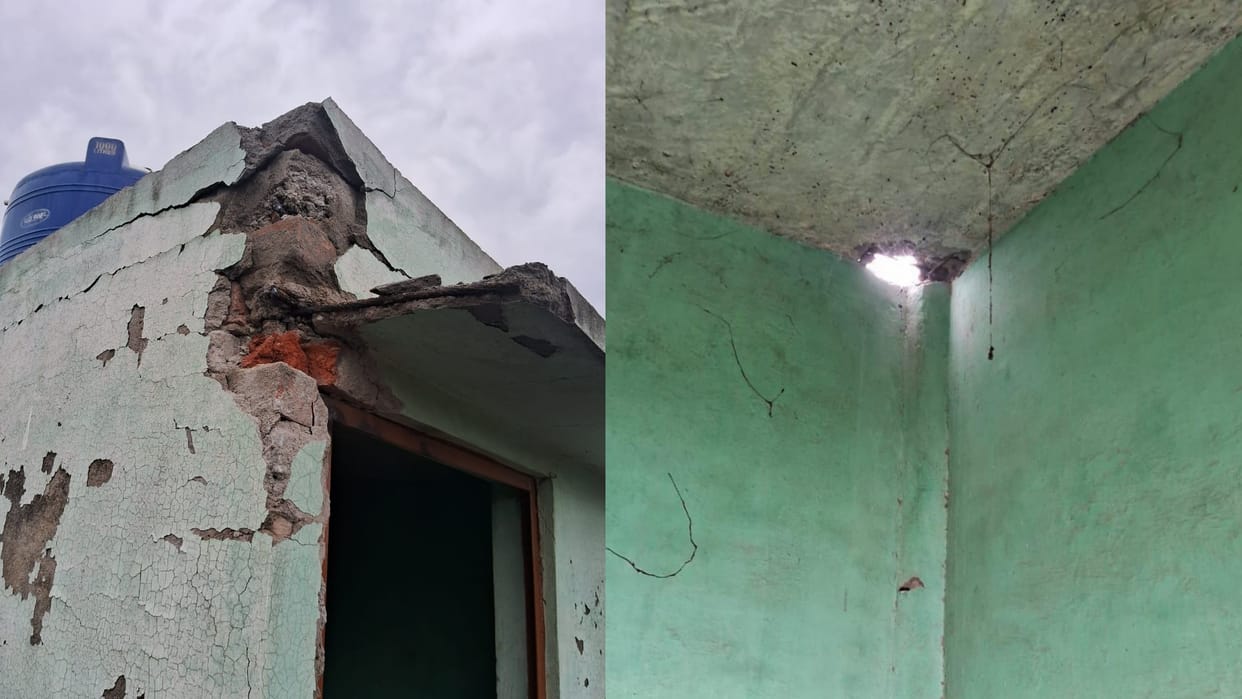 Weather havoc: Lightning struck with a loud noise, a hole was created in the house