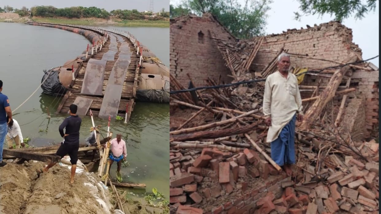 Half an hour storm came as a disaster Pipa bridge was destroyed three houses fell chaos ensued