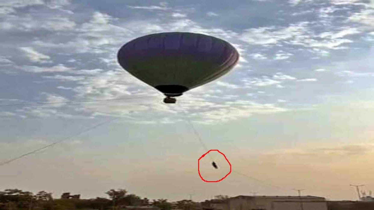 An employee died after falling 80 feet during a hot air balloon show in Baran