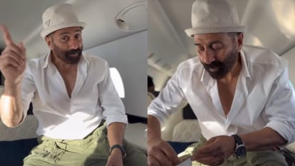 Sikandar star Salman Khan shares Jaat Movie Actor sunny deol Video enjoying food in flight netizens reacts