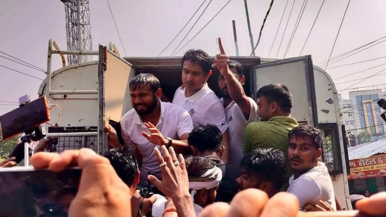 Bihar News: Congress protest in Patna, foot march: Kanhaiya Kumar, Sachin Pilot: Patna Police, NDA, BJP JDU