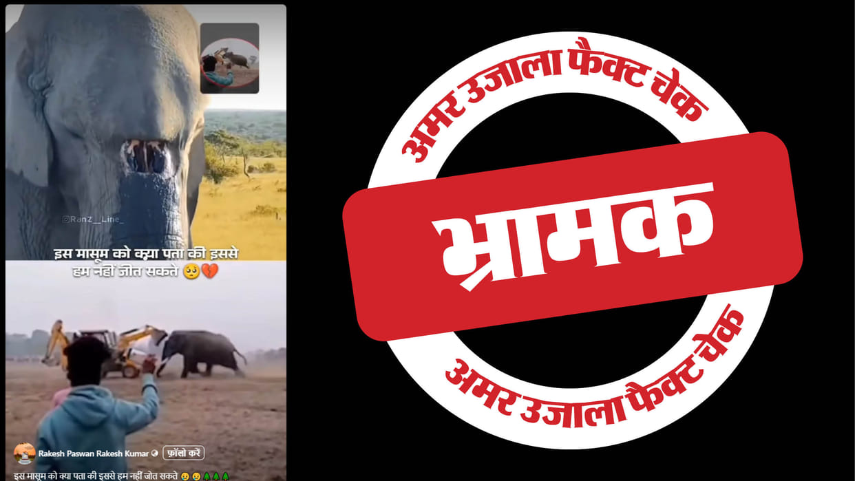 Video of elephant fighting a bulldozer shared as Kancha Gachibowli forest area in Hyderabad