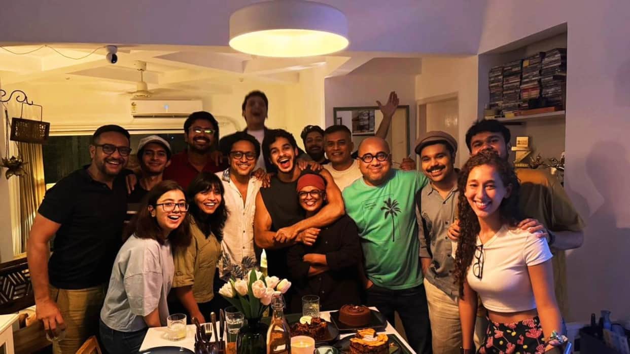 Neeraj Ghaywan Home Bound team celebrates Selected Cannes 2025 with ishaan khatter Vishal jethwa Somen Mishra