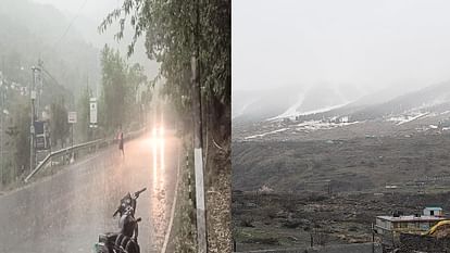 Himachal Weather: rainfall in many districts of state, snowfall on peaks, know the forecast