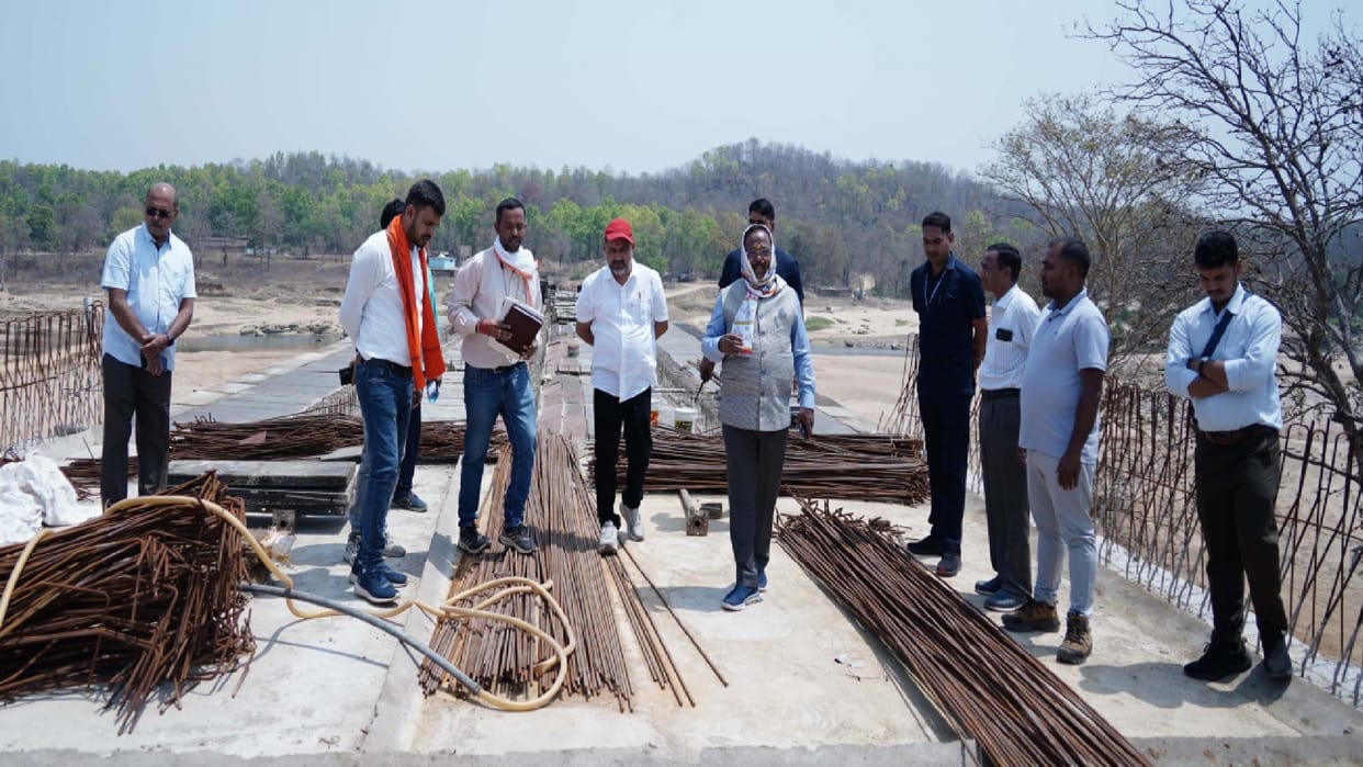 20 villages will get direct benefit after the construction of Kanhar river, Minister Netam inspected in cg